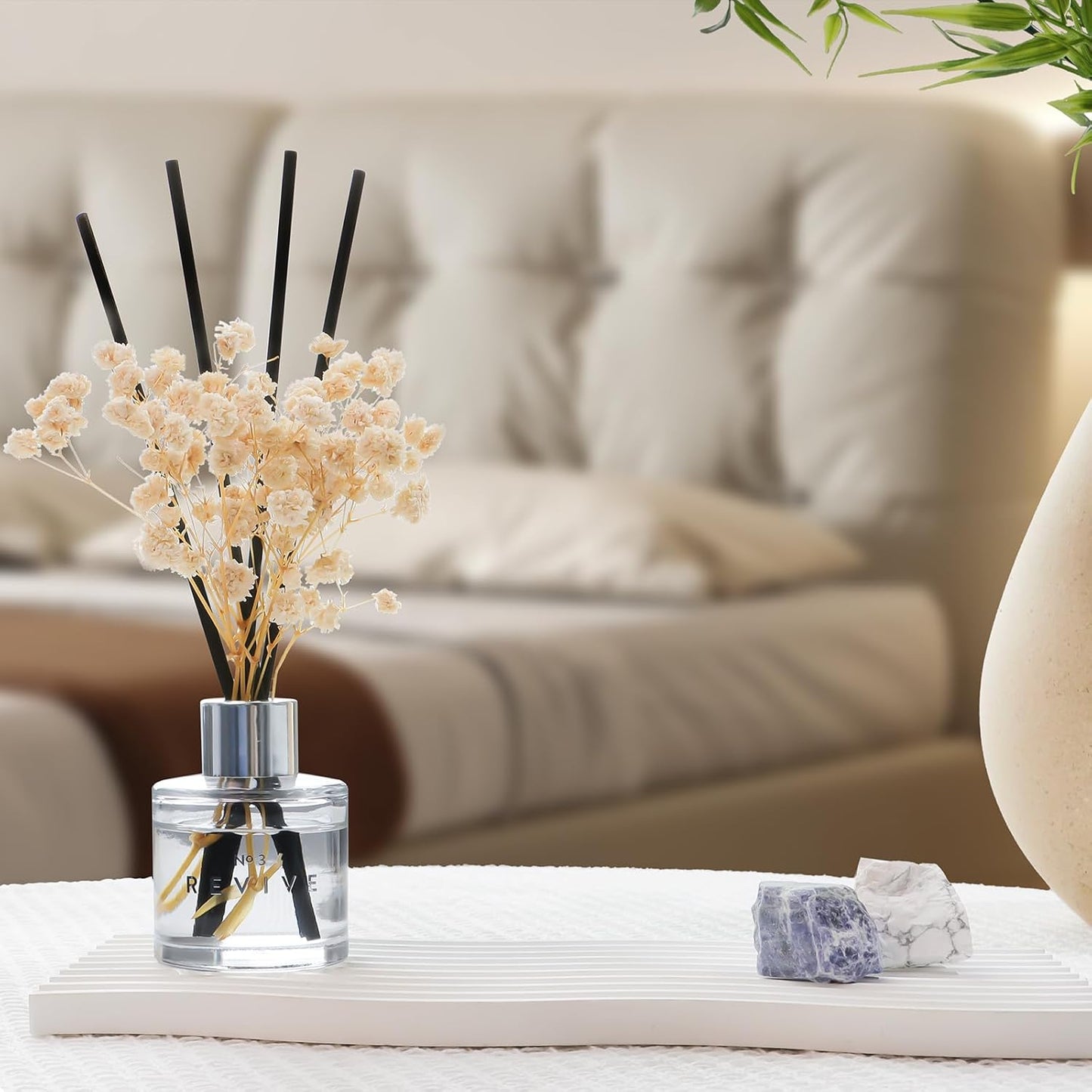 3 Pack Fragrance Reed Diffuser, 50ML Lavender Jasmine Lemongrass Aromatherapy Diffuser Set with 12 Black Fiber Sticks,Air Freshener for Bedroom Bathroom Office, 8.2X 6.6X 2.1 inch