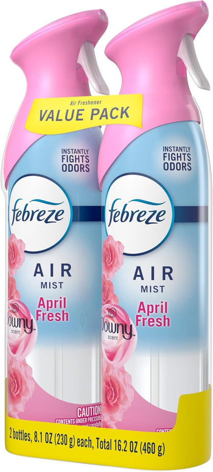 Febreze Air Mist, Air Freshener Spray, Odor Fighting Room Spray, Deodorizer for Home Bathroom Kitchen Office Apartment Dorm Room Classroom, Linen & Sky Scent, 8.1oz (Pack of 2)