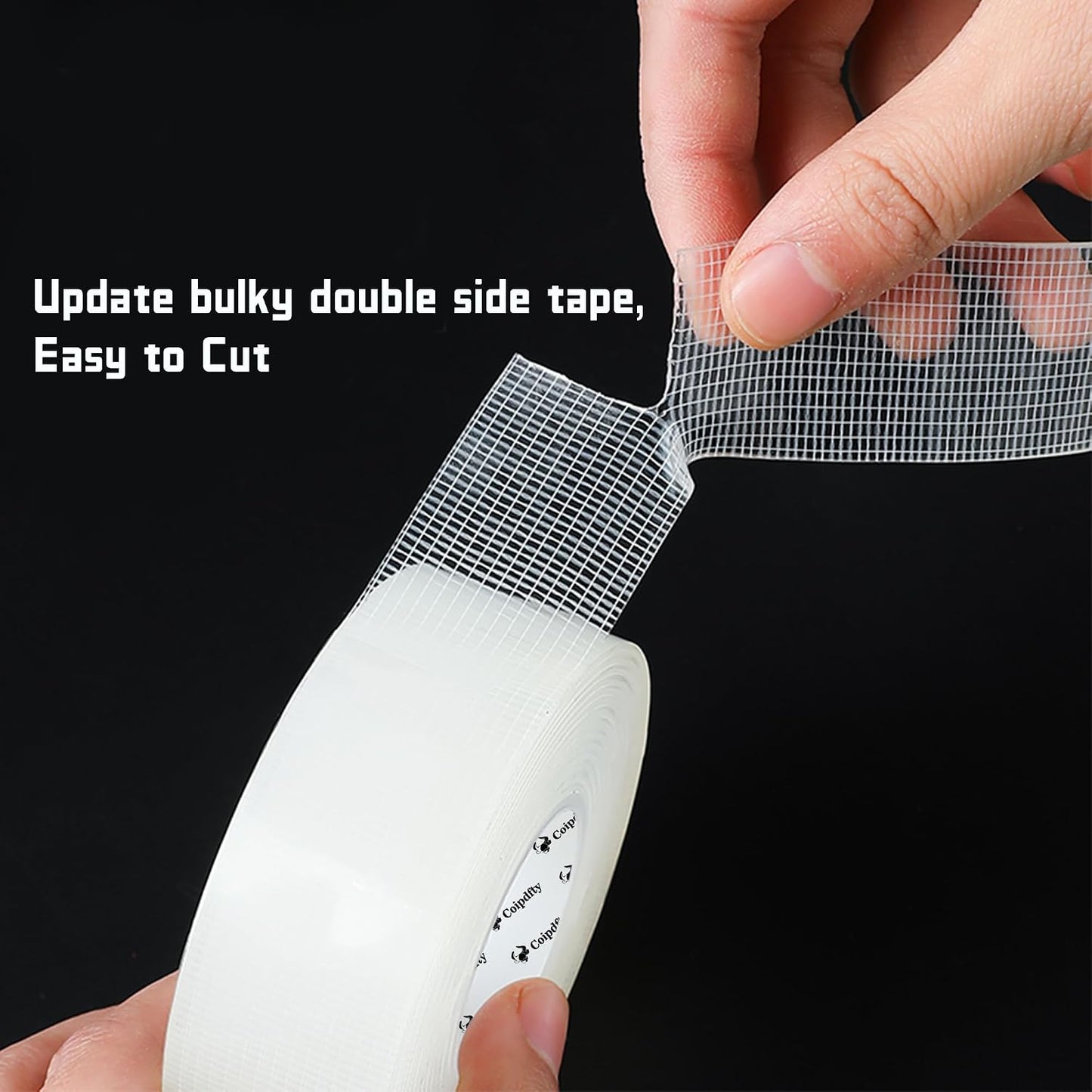 Double Sided Tape Heavy Duty for Wall Decor No Damage to Paint,Clear Removable Mounting Tape,Nano Two Sided Adhesive Tape,Picture Hanging Strips for Posters,Stickers - 3Rolls,Total(1.18in*20FT)