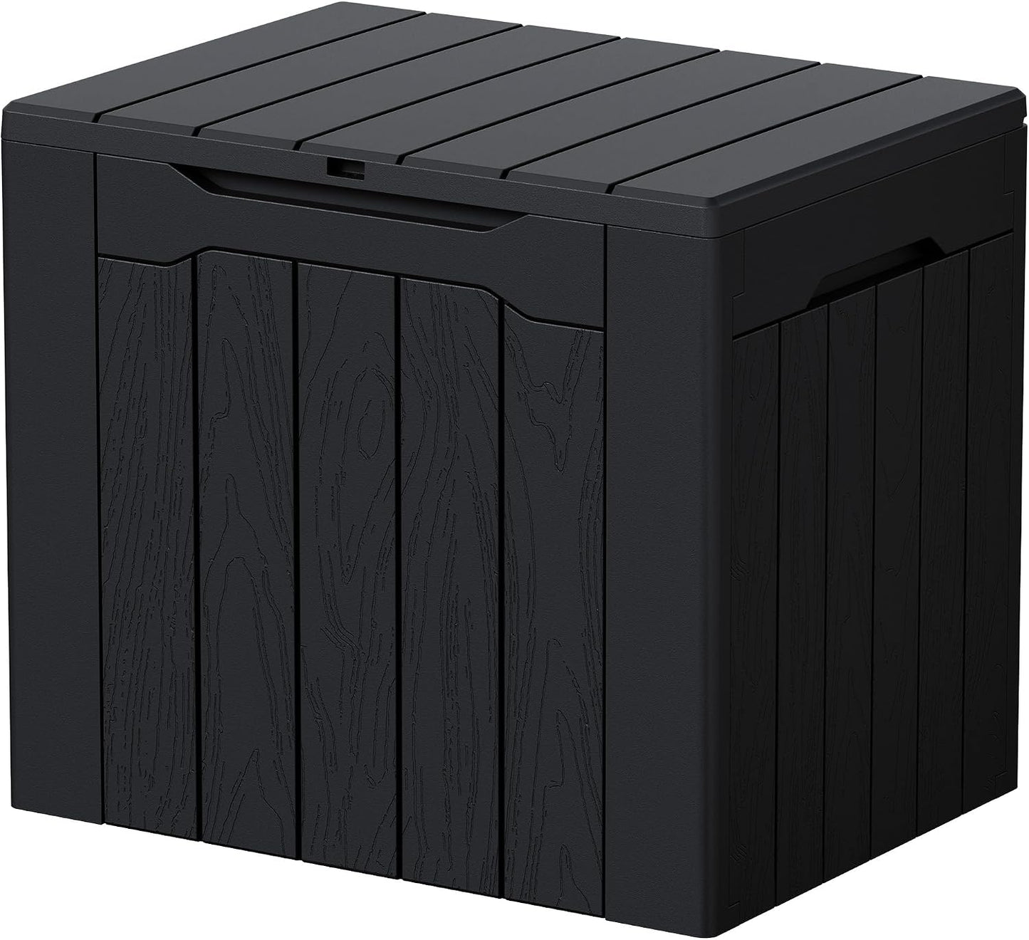 Devoko 100 Gallon Waterproof Large Resin Deck Box Indoor Outdoor Lockable Storage Container for Patio Furniture Cushions Garden Tools (100 Gallon, Black)
