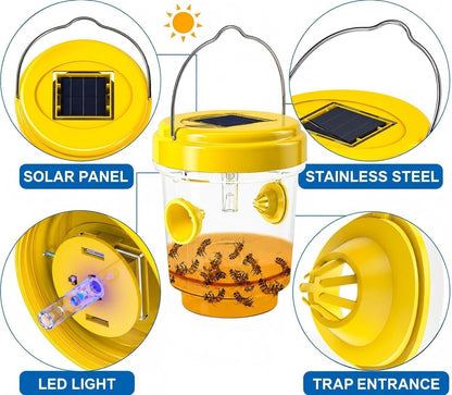 Wasp Traps Outdoor Hanging, Carpenter Bees, Yellow