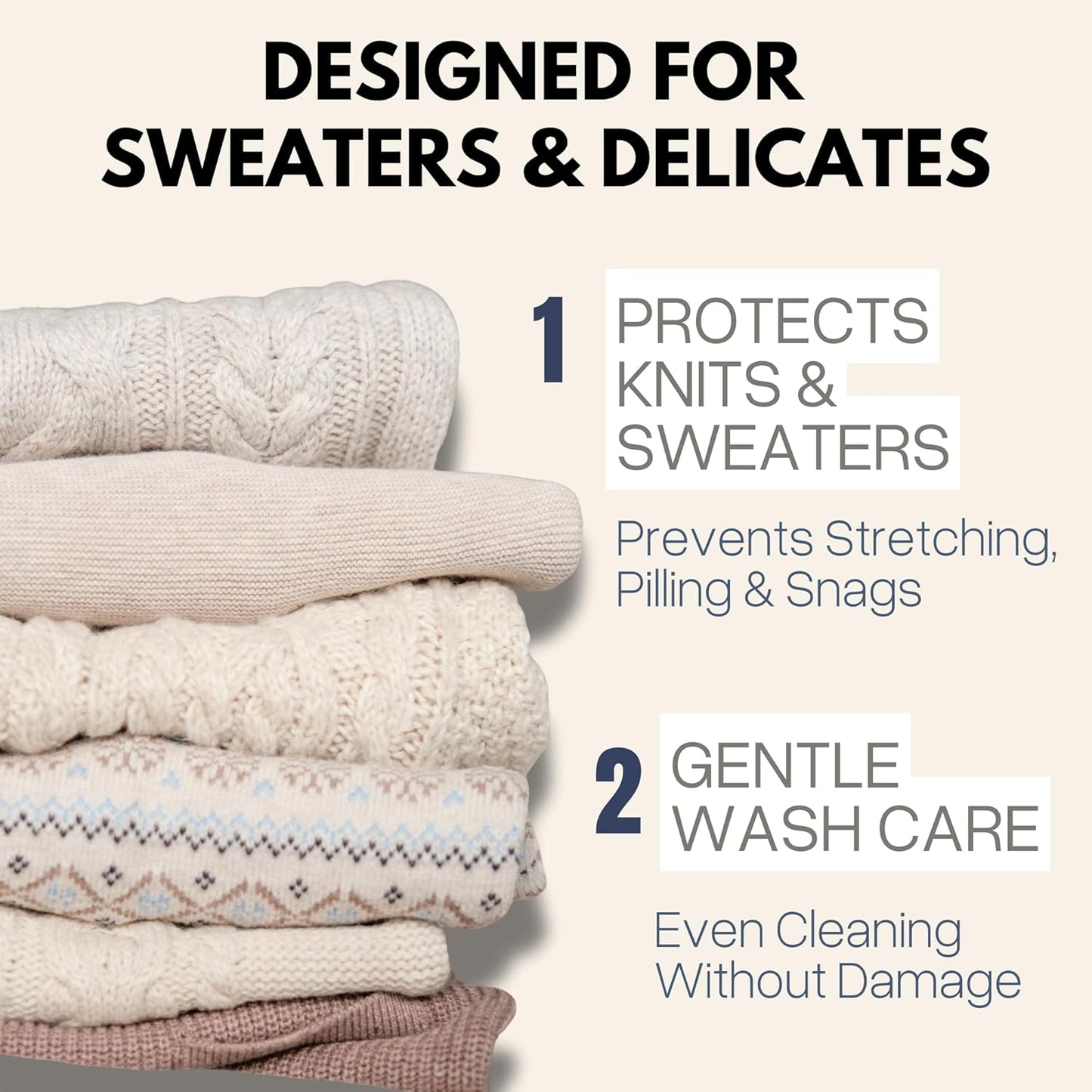 3Pc Spacious Durable Mesh Laundry Bags (16x20 Inches) Protects Delicates, Fine Mesh for Uniform Wash & Dry, Auto-Lock Zipper, Washer-Friendly, For Home, Dorm or Storage, Fits Socks to Sweaters