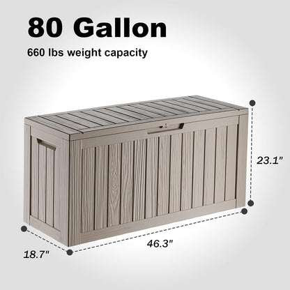50Gal Outdoor Storage Box Anti-Theft Delivery Box Lockable Deck Box | Heavy-duty UV & weatherproof resin for secure parcel drop, patio cushion storage, garden tools & porch package organization