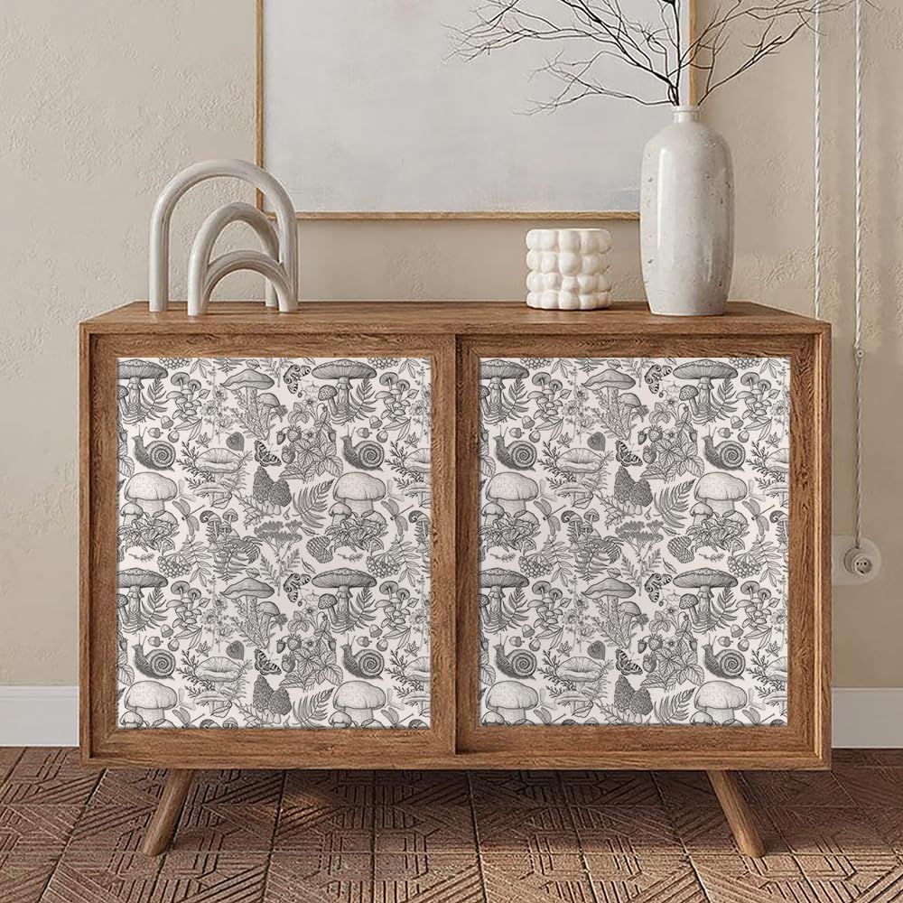 MuralPeel Dark Blue/Yellow Leaf Floral Peel and Stick Wallpaper Vintage Easy Peel Off Self Adhesive Removable Stick on Wall Paper for Kitchen Cabinet Renter Friendly