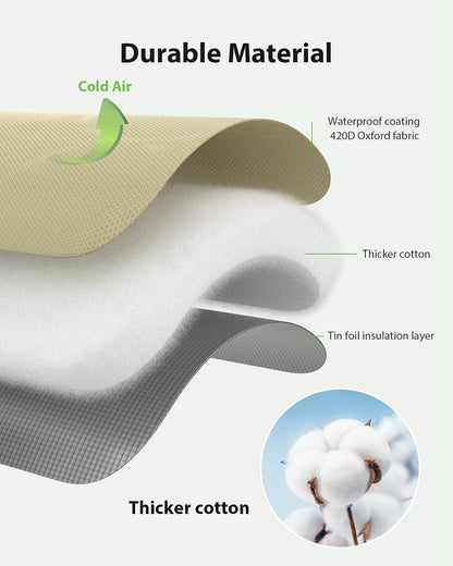 Outdoor Faucet Covers for Winter Freeze Protection, Kanosan 8.3"H X 6.7"W Thickened Reflective Outside Spigots Covers Hose Bib Insulated Sock for Winter Cold Weather, 2 Pack Black