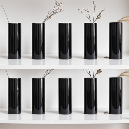 Modern Small Flower Vases 8 Pack - Ceramic, White