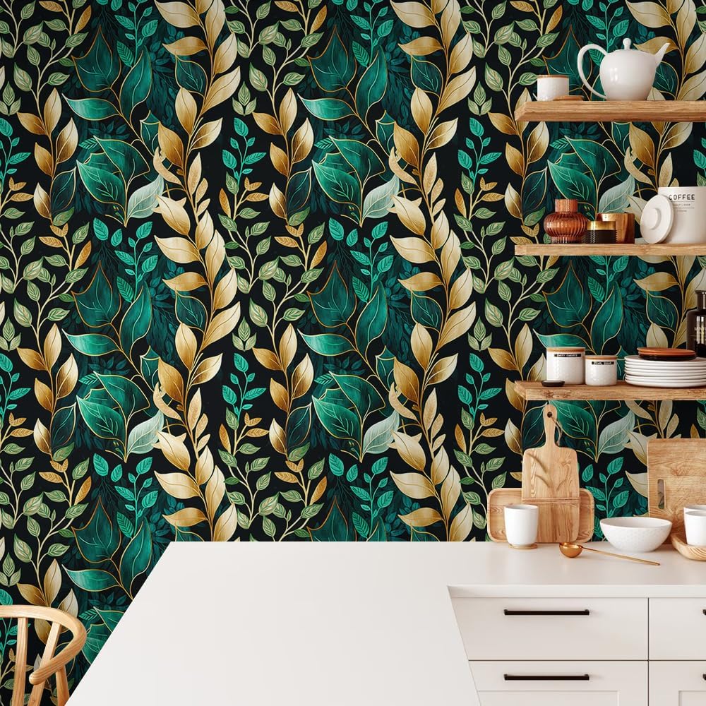 18"x236" Boho Cream/Brown Daisy Flower Peel and Stick Self Adhesive Wallpaper Removable Contact Paper Stick on Easy Peel Off Wall Paper for Kitchen Bedroom Bathroom Renter