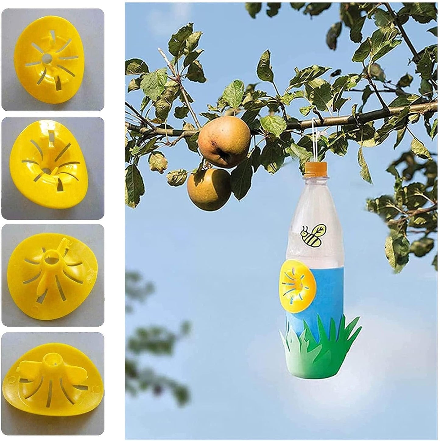 10Pack Hornet Traps Outdoor Hanging Indoor Outdoor Reusable Wasp Traps Hornet Hanging for Yellow Jackets Bee Catcher