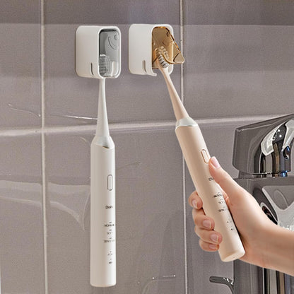 2 Pcs Toothbrush Holders for Bathroom, Toothbrush Holder Wall Mounted with Cover - Moisture-Proof and Dust-Proof Toothbrush Storage Organizer for Family & Travel