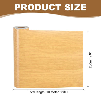 PATIKIL Self Adhesive Wood Grain Repair Tape 33'x 3", Multi-Use Realistic Wood Grain Repair Patch for Furniture Floor Door Table Chair Windows Handicraft DIY, Yellow Teak