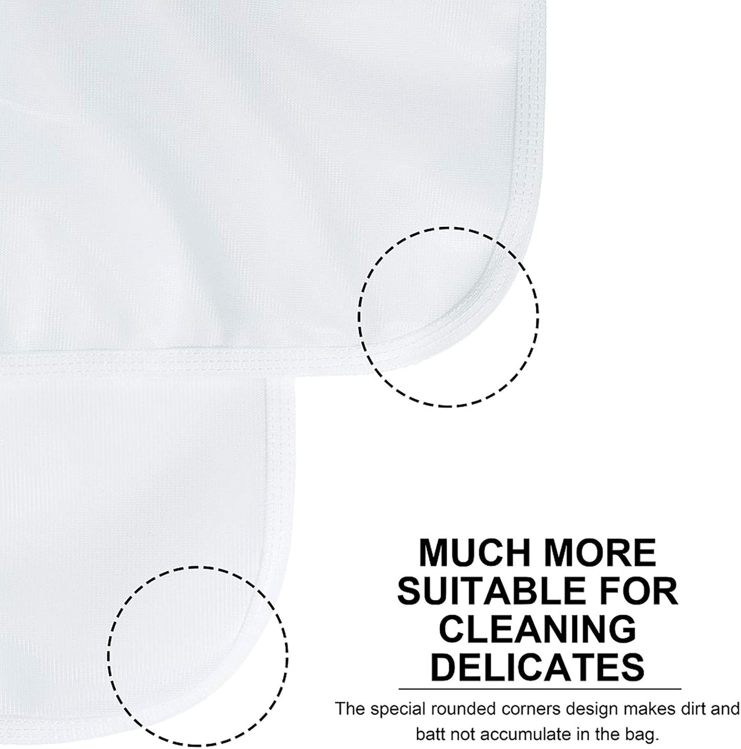 TENRAI Delicates Laundry Bags, Bra Fine Mesh Wash Bag for Underwear, Lingerie, Bra, Pantyhose, Socks, Use YKK Zipper, Have Hanger Loops, Small Openings (White, 3 Small)