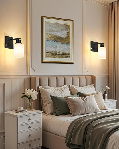 Battery Operated Wall Sconce Set of 2, Black Rechargeable Wall Lights with Timer Function, Easy Install Dimmable Wireless Wall Lamps Sconces Wall Decor for Living Room Bedroom Hallway, Emergency 3000K