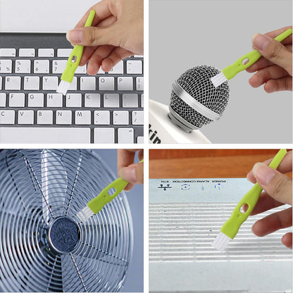 Asltw Small Scrub Brush Set, 6 pcs Cleaning Brush for Window Tracks, Grout, Corners and Crevices, Angled Bristles for Deep Cleaning, Multi Purpose Detail Brush for Kitchen and Bathroom (Silvery white)