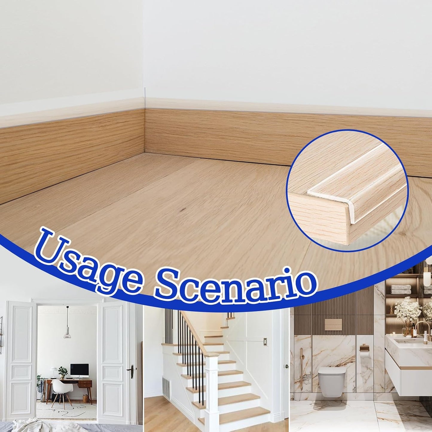 9.84FT Clear 20MM Edge Protector Strip | Self Adhesive, Sharp Edge Wrap Cover Tape, Soft Corner Protectors, Baby Proofing Corner Guards