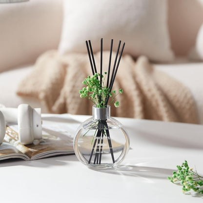 Flower Reed Diffuser Set 5.07oz Satin Rose Scent Diffuser with Sticks Home Fragrance Reed Diffuser for Bathroom Shelf Decor