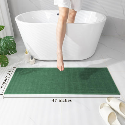 chakme Bathroom Rugs Mat 24x17, Ultra Thin Non Slip Bath Mat Small Quick Dry Absorbent Bath Mat for Bathroom Floor, (Dark Beige, 24"x17")