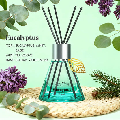 Reed Diffuser Set for Home, Citrus Scented Diffuser with 6 Diffuser Sticks, Home Fragrance Scent Essential Oil Stick Diffuser for Christmas Shelf Decor,3.4 oz