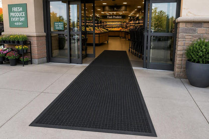 Guardian WaterGuard Indoor/Outdoor Wiper Scraper Floor Mat, Rubber/Nylon, 3'x4', Grey