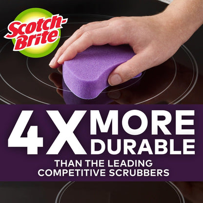 Scotch-Brite Scratch-Free Glass Cooktop Pads, Chemical Free Cleaning for Glass Stovetops, Tackle Burnt-On Messes, 2 Cleaning Pads