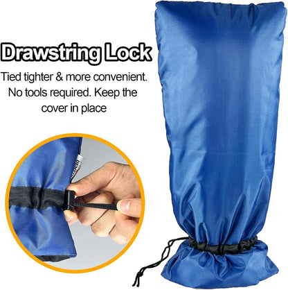 XXL Outdoor Faucet Covers for Winter, 3M Thinsulate Insulation Faucet Freeze Protector, 25”H x 13”W for Garden Lawn Faucets & Yard Hydrant, Waterproof Insulated Spigot Cover Faucet Sock – Black