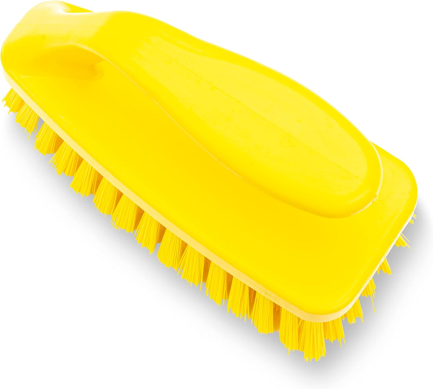 SPARTA Heavy Duty Scrub Brush, Hand Brush with Iron Shape Handle Design for Scrubbing Kitchen Pots and Pans or Bathroom Sink and Shower, 6 Inches, Black, Twin