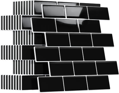 Yoillione Peel and Stick Backsplash for Kitchen: Self Adhesive Wall Tiles for Bathroom - Vinyl Thick Back Splash Tile (10, Light Coffee)