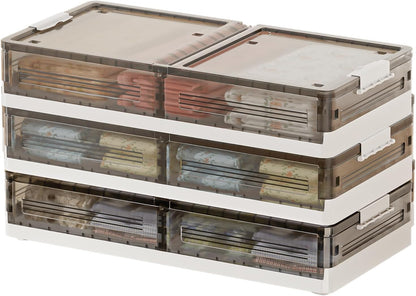 Under Bed Storage Containers, Stackable Under Bed Rolling Storage Plastic Containers, 11.5Gal Storage Bins with Wheels, Multi-purpose Storage Bins with Lids for Clothes, Shoes, And Duvets