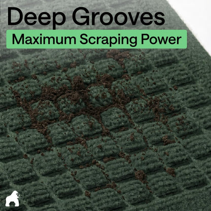 GORILLA GRIP® Ultra Absorbent Front Door Mat Outside Entrance, Traps Dirt and Moisture, HydroABSORB Indoor Outdoor Doormat Holds Up to 1.7 Cups Water, Stain and Fade Resistant Welcome Mat, 29x17 Black