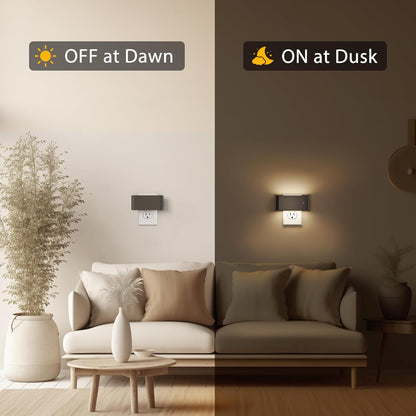 Briignite Motion Sensor Night Light, 2 Pack Motion Activation Night Lights Plug into Wall, Auto On Off, 0-100LM Dimmable Night Light Plug in, 3000K Warm White LED Nightlight for Kids Bedroom Hallway