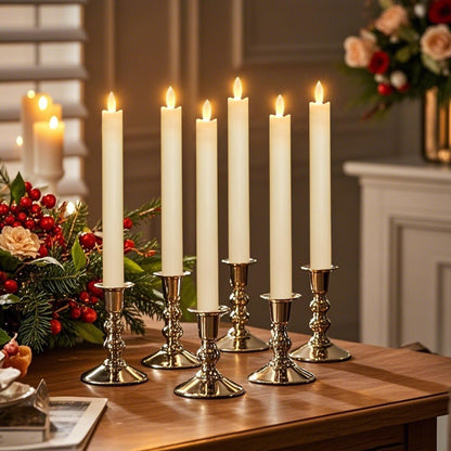 LEDHOLYT Rechargeable Flameless Glass Pillar Candles–Gifts for Women,–Set of 3, Realistic Flickering LED Light,Remote & Timer, Ideal for Living Room, Bedroom & Festival Wedding Home Party Decor