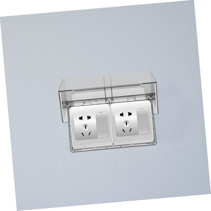 VANZACK Safety Outlet Cover Case Box, Outlet Covers Baby Proofing, Double-Position Socket Covers for Outlets Baby Proof, Plug Covers for Electrical Outlets
