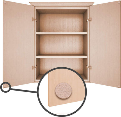 Furniture Felt Pads 3/8" (10mm) Diameter Round 3M Self Adhesive Protects Kitchen Cabinets, Drawers, Desks and Furniture Against Bumps and Scratches 100 Pack - Grey