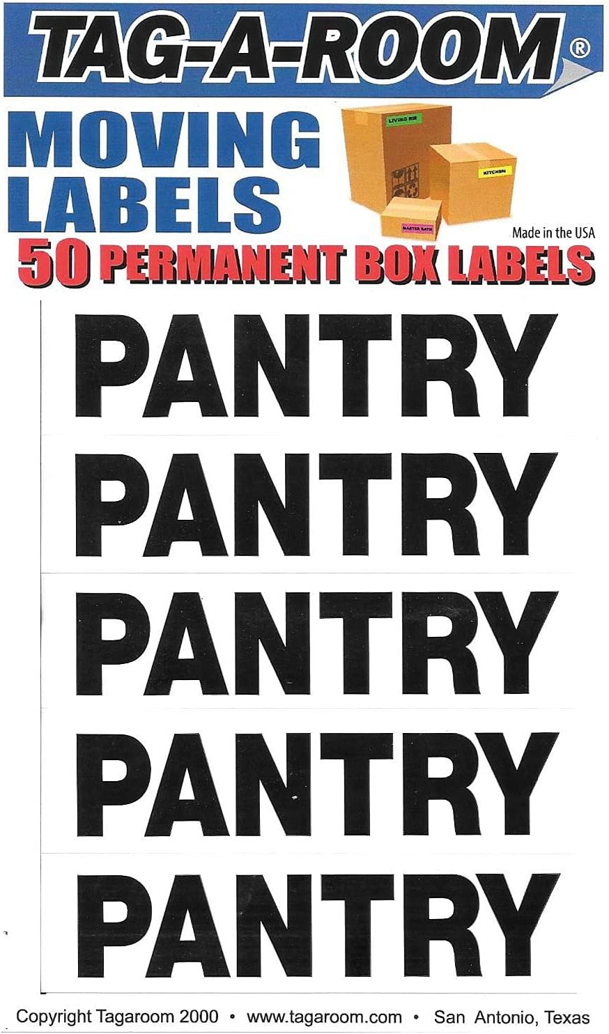 Tag-A-Room Box Content Moving Label (Linens)