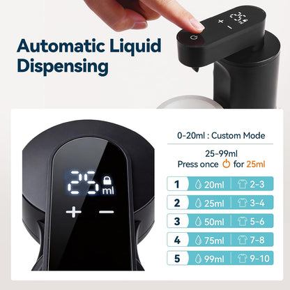 Electric Laundry Detergent Dispenser, Automatic Laundry Dispenser for Liquid Detergent, with Bottle Adapter, USB Recharg 8ml/s Flow, 5 Mode Smart Laundry Soap Pump for Laundry Room Organization, White