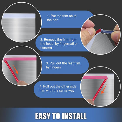 Slimline Cabinet Door Edge Protector, 3/4" Self Adhesive Peel and Stick Rubber Edge Guards, Flexible U Shaped Strips for Kitchen & Garbage Drawer Fronts, Edge Trims for Desks and Shelfves, Black, 10Ft