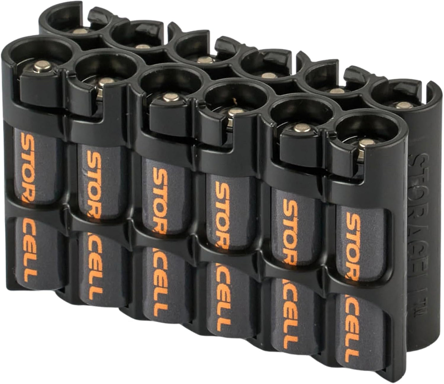 AAA Battery Storage Caddy by Storacell, Yellow, Holds 12 Batteries (Not included)