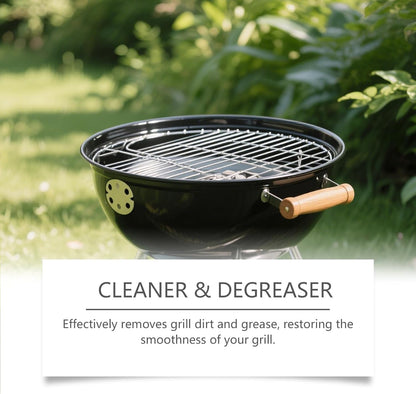 Fast-Acting Heavy-Duty Grill Degreaser Spray, BBQ Grill Cleaner Spray for Outdoor Grills, Safe Heavy Duty Cleaner for Burnt Food & Grease, for Stubborn Splatters, Stove Top, Grill, Drip Pans (1PCS)
