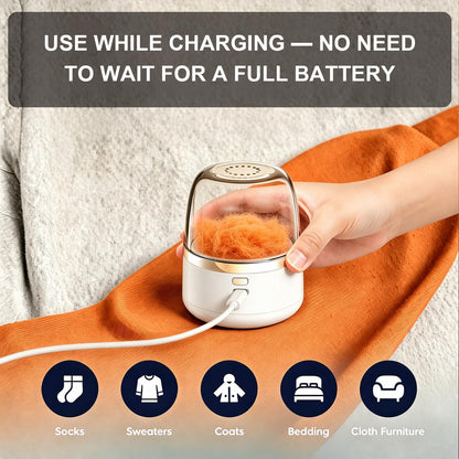 Rechargeable Electric Fabric Shaver, Portable Lint Remover & Sweater Defuzzer with 1+2 Stainless Steel Blades, Remove Pilling Safe for Clothes Couch Sofa Blanket Home and Travel