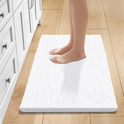 Bcoimo Bathroom Rugs 24x17, Bath Mats for Bathroom Non Slip with Rubber Backing,High Absorbent Microfiber Bath Rugs Quick Drying, Machine Washable, Durable Decor