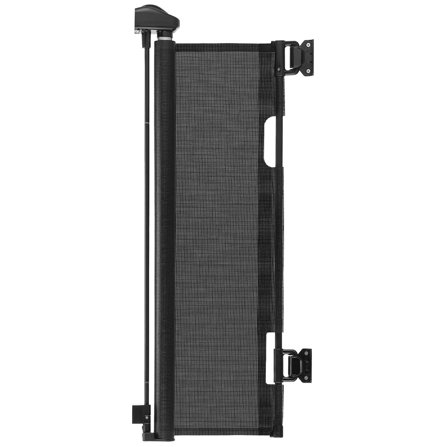 VEVOR Retractable Baby Gate, Extends to 202.7 inch Extra Wide, 39 inch Tall, with Reinforced Fiberglass Strips, Avoids Crawling Through, Mesh Dog Gate for Decks, Doorways, Garages, Indoor, Black