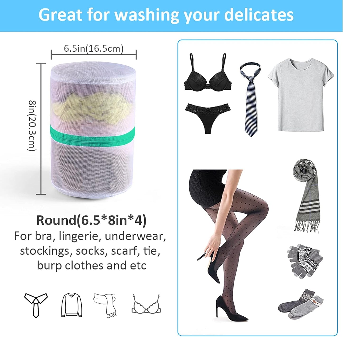 GOGOODA Mesh Laundry Bags for Delicates Durable Protective Wash Bags | Travel Storage Bags for Intimates Lingerie, 3PCS（3XXL）