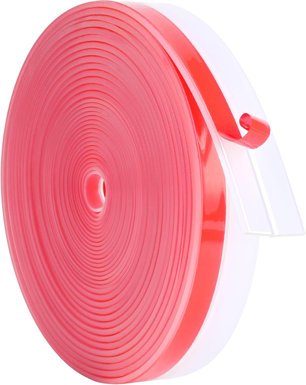 ToLanbbt Weather Stripping Silicone Door Seal Strip 2 in x 20 ft Door Draft Stopper Self Adhesive Door Draft Tape, Side & Bottom Gaps Insulation Strip for Glass Shower Door Sliding Door Window, Black