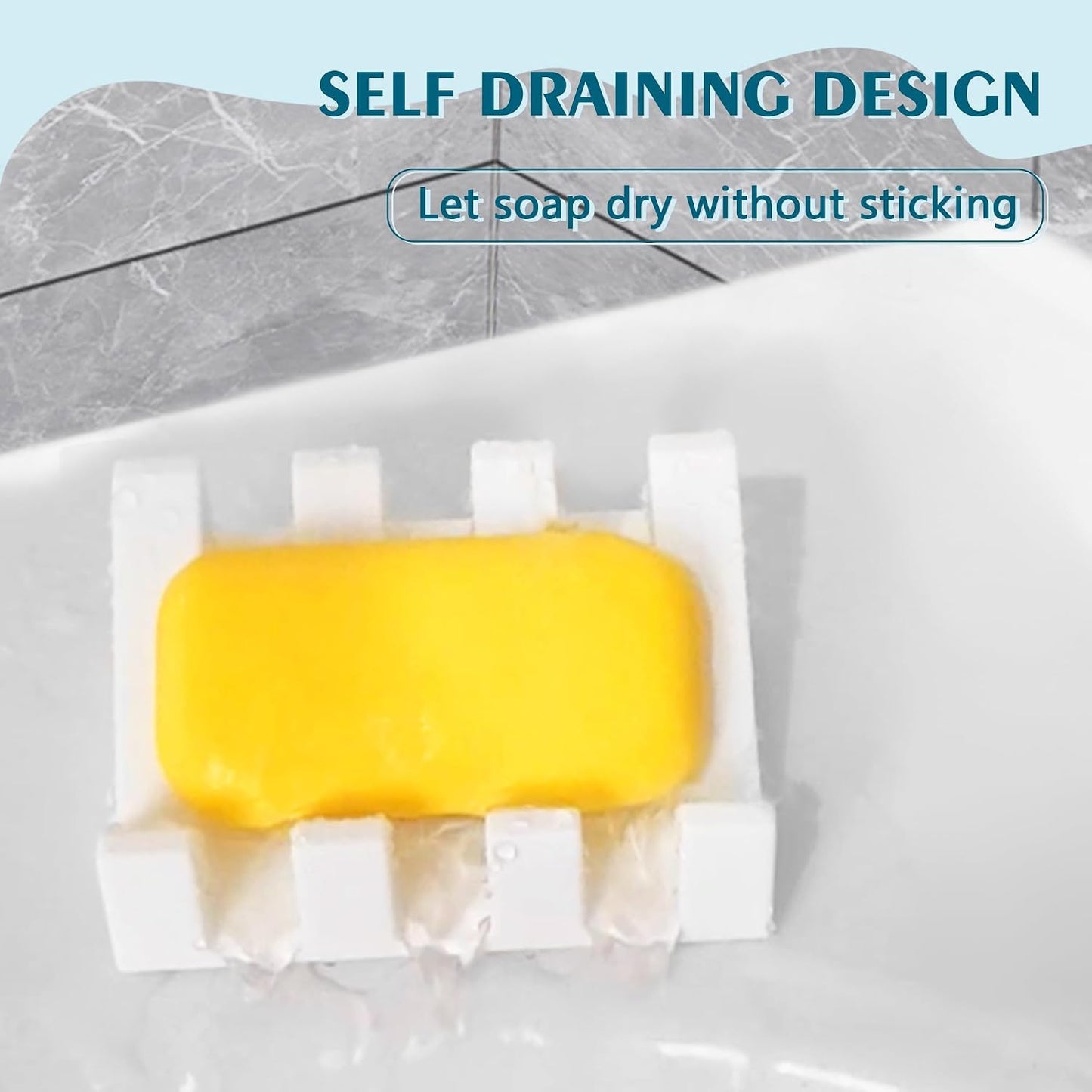 Soap Dish Holder for Shower with Suction Cup, Silicone Soap Holder & Saver Self-Draining Bar Soap Dish Keeps Soap Dry for Bathroom, Kitchen, Bathtub, Extends Soap Life (Black-1Pack)