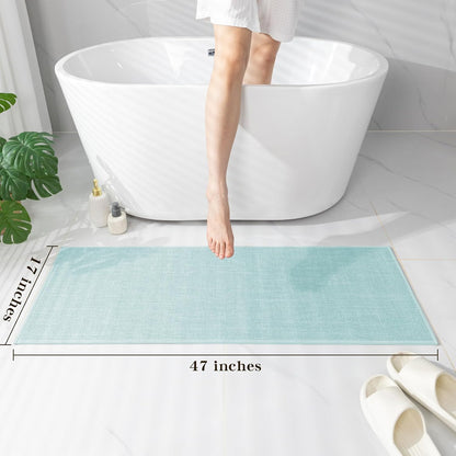 chakme Bathroom Rugs Mat 24x17, Ultra Thin Non Slip Bath Mat Small Quick Dry Absorbent Bath Mat for Bathroom Floor, (Dark Beige, 24"x17")