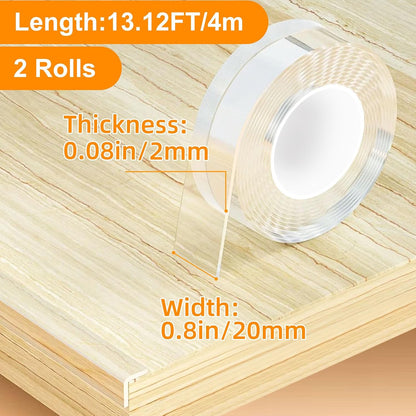 Corner Protectors Baby Proofing,2 in x 6.6ft Clear Edge Protector Strip,Furniture Corner Guards,Cabinets,Tables and Window Sill Sharp Corner Safety Bumpers