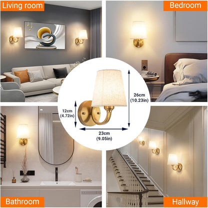 Wall Sconce Battery Operated Wall Light Fixure with Remote Control, Dimmable Battery Operated Wall Sconces Set Of Two, Indoor Wireless Wall Mounted Lamp with Rechargable Bulb For Bedroom Living Room (