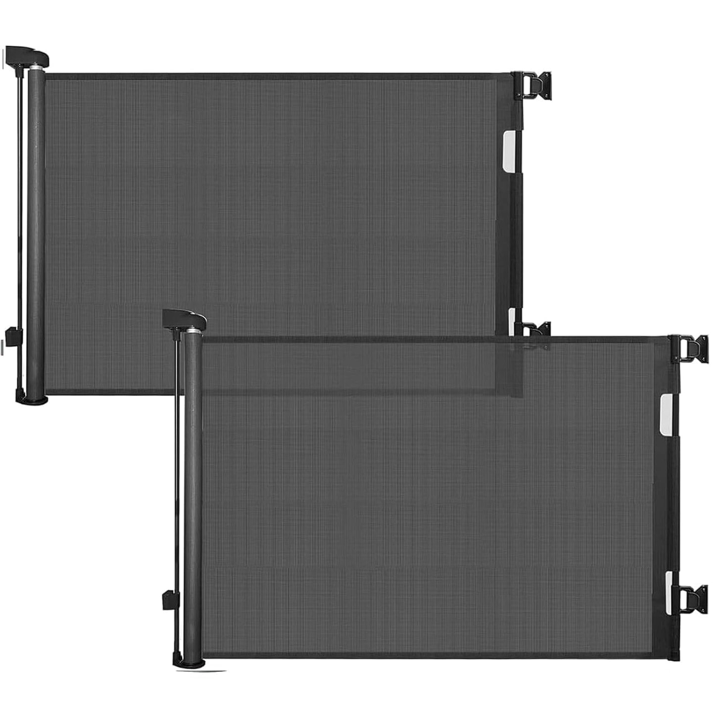 Retractable Baby Gates, Mesh Dog Gate for Doorways, 33.6" Tall, Expands to 55" Wide,Pet Safety Essential Fit for Baseboards, Wide Toddlers Gates for Hallways, Indoor & Outdoor,Gray