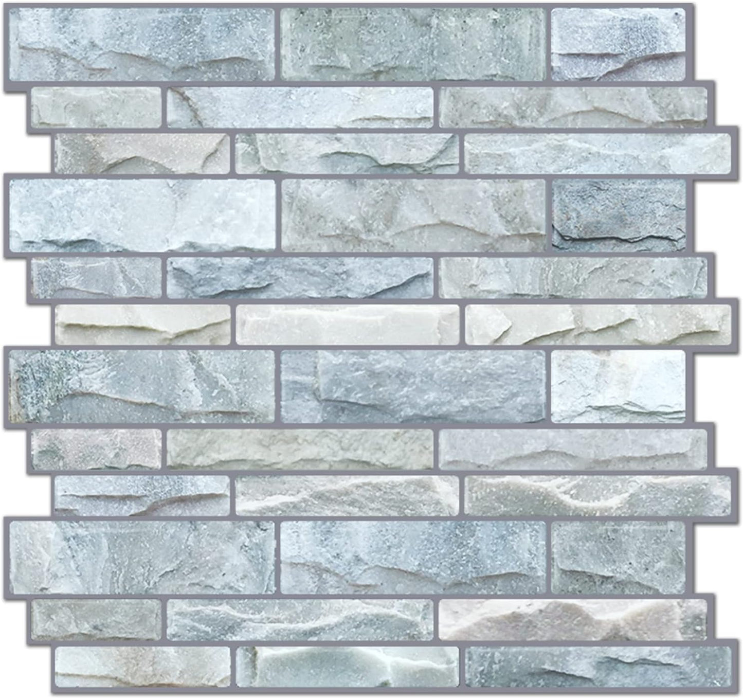 STICKGOO Thicker Design Peel and Stick Tile Backsplash, 12”×12” Stick on Backsplash for Kitchen, Self Adhesive Tile Stickers for Kitchen Backsplash and Bathroom(10 Sheets, Vintage Stone)