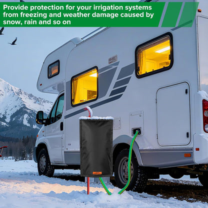 Outdoor Faucet Cover - 25"H x 13.5"W - Black, Hydrant Cover Freeze Protection for RV Park, Yard Hydrant & Sprinkler Systems, Winter & Summer Faucet Insulation