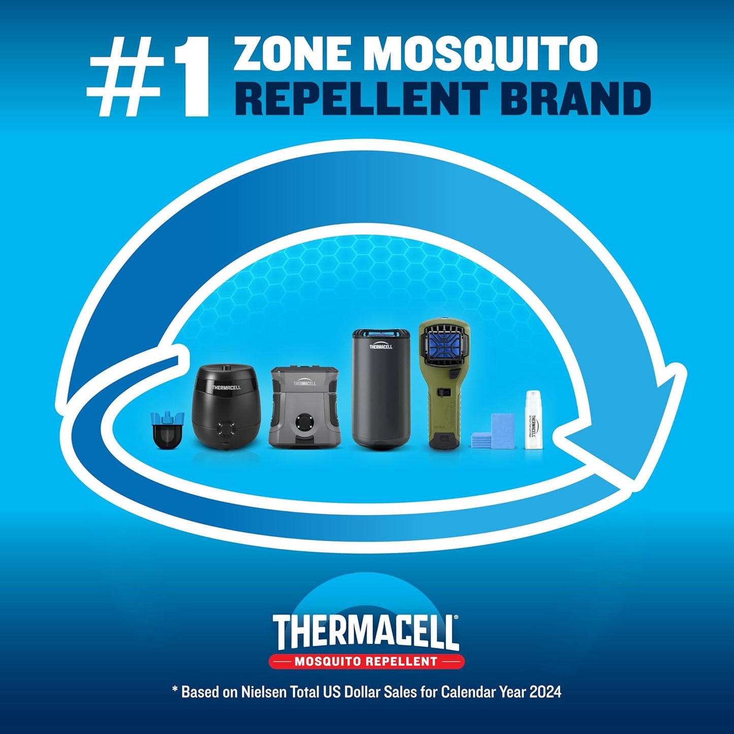 Thermacell Mosquito Portable Repeller; Includes 12-Hour Refill; 15 Foot Zone of Protection; Highly Effective Mosquito Repellent; Bug Spray Alternative; Scent Free